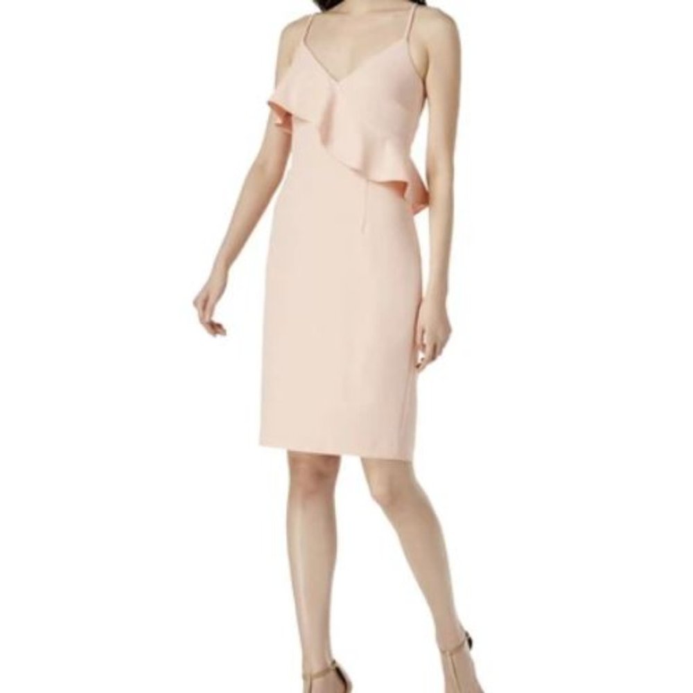 CK Women's Ruffled Sheath Party Dress 2